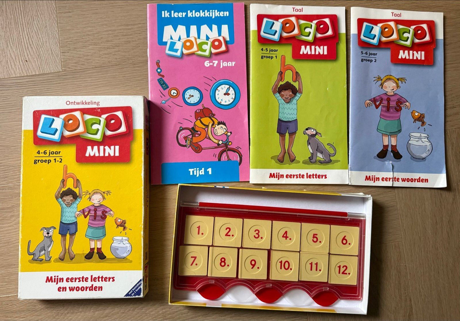 Mini Loco basisdoos met 3 boekjes, Ophalen of Verzenden, Gebruikt, Puzzelen