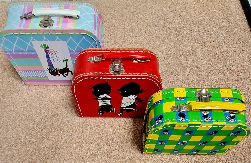 Set van 3 kinderkoffertjes met Jip en Janneke, Kinderen en Baby's, Kinderspulletjes, Ophalen, Zo goed als nieuw