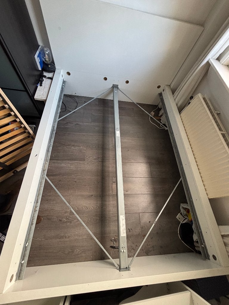 Tweepersoons Bed - Gratis (Ophalen 2 augustus, Rotterdam), Huis en Inrichting, Slaapkamer | Bedden, Ophalen, Wit, Tweepersoons