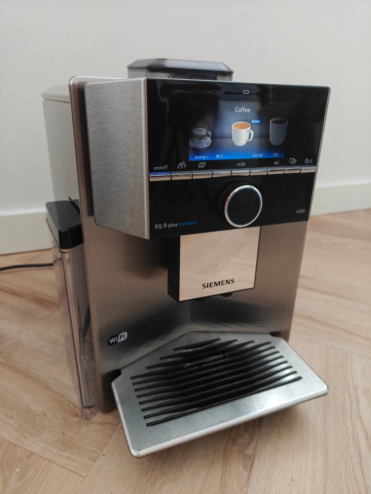 Siemens EQ.9 plus connect s500 volautomatische koffiemachine, Afneembaar waterreservoir, Gebruikt, 10 kopjes of meer, Koffiemachine