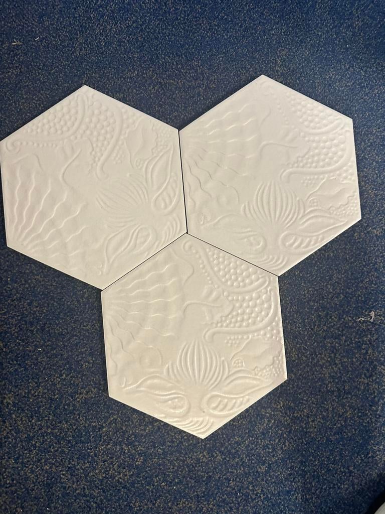 Codicer Gaudi hexagon tegels laatste pallet, Ophalen, Nieuw, Minder dan 20 cm, 10 m² of meer