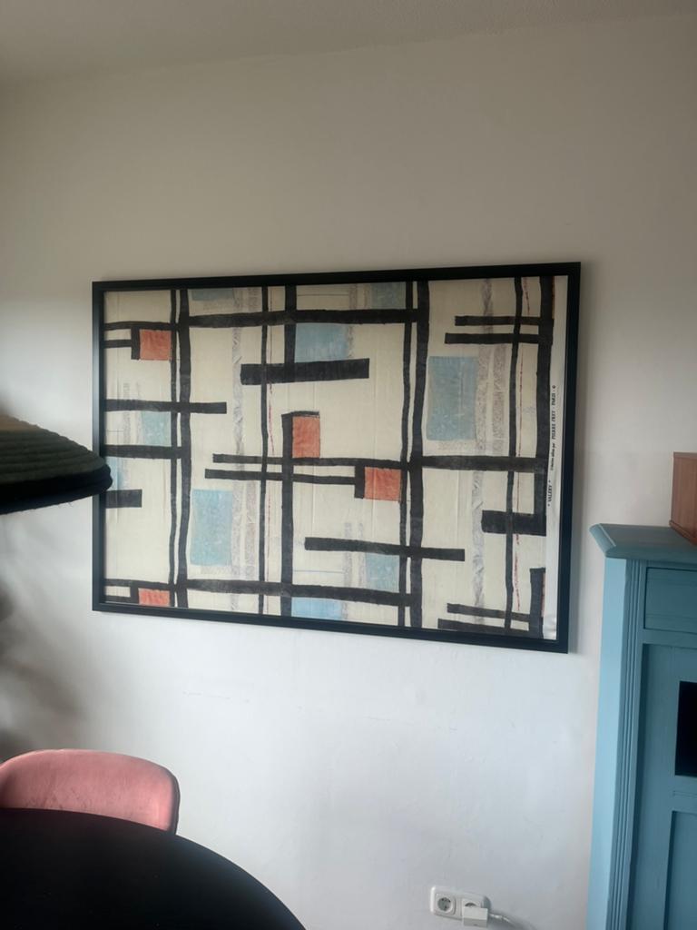 Ikea bjorksta lijst 140x100 met pierre frey stof, Huis en Inrichting, Ophalen, Overige materialen, 125 cm of meer, Zo goed als nieuw