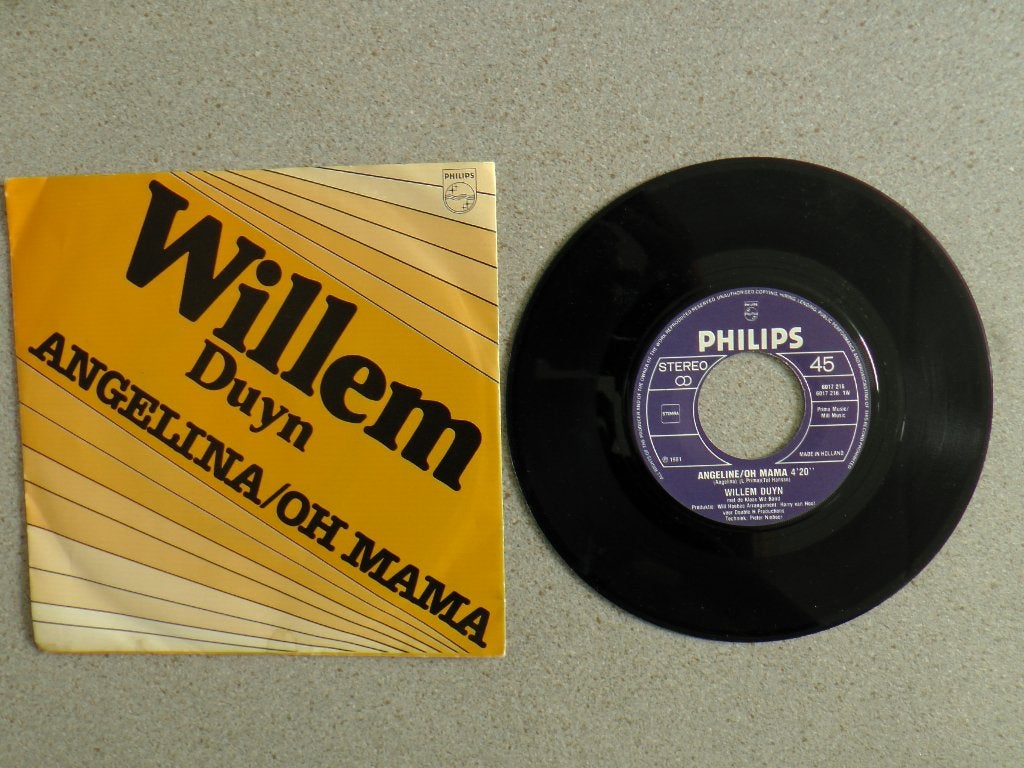 Willem Duyn - Angeline-Oh mama VINYL SINGLE, Gebruikt, 7 inch, Pop, Fotohoes