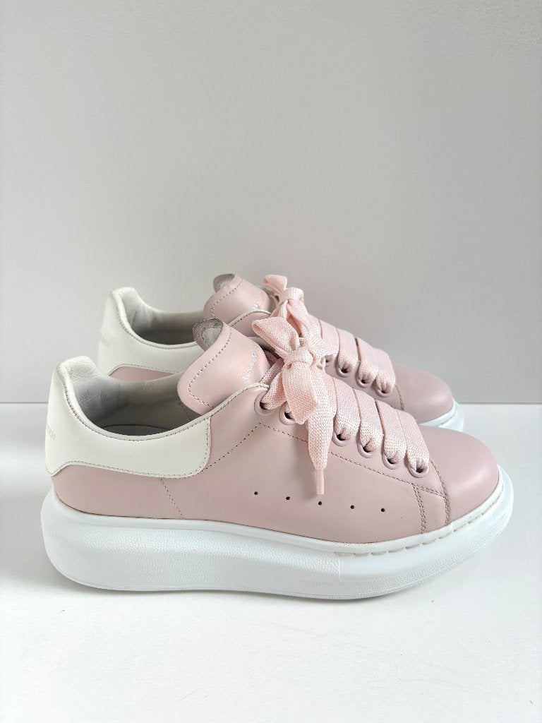 ALEXANDER MCQUEEN Roze wit leer sneakers  Maat 37, Ophalen of Verzenden, Roze, ALEXANDER MCQUEEN, Sneakers of Gympen