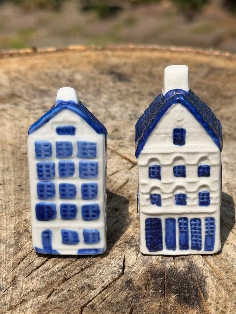 KLM Delfts Blauw huisjes - Set van 2 peper- en zoutstel, Ophalen of Verzenden, Nieuw