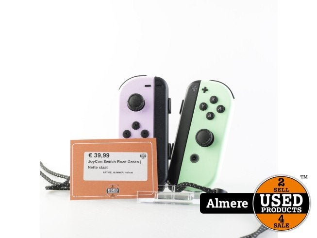 Nintendo JoyCon Switch Roze Groen | Nette staat, Spelcomputers en Games, Spelcomputers | Nintendo Switch, Nintendo, Zo goed als nieuw