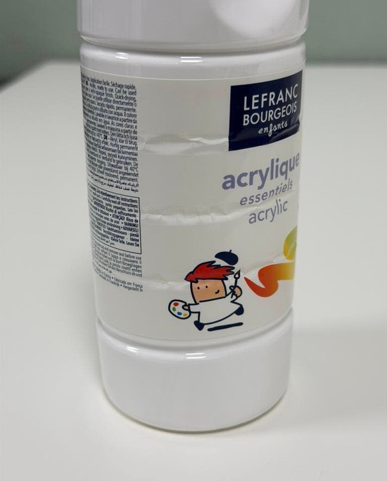 Lefranc Bourgeois witte Acrylverf Wit 500ml voor Kinderen, Nieuw, Ophalen of Verzenden, H, Acrylverf