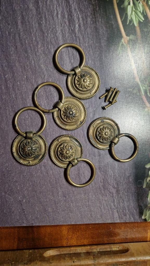 10 vintage handgrepen, Doe-het-zelf en Verbouw, Hang- en Sluitwerk, Ophalen of Verzenden