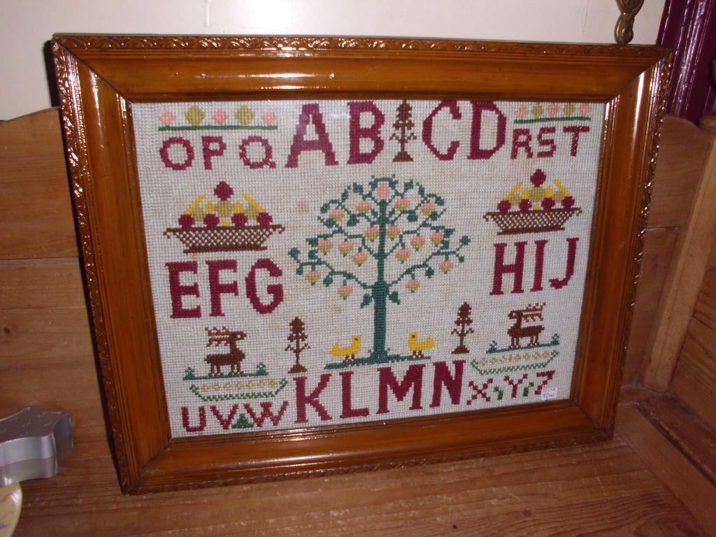 MERKLAP IN LIJST ALFABET, Antiek en Kunst, Antiek | Kleden en Textiel, Ophalen of Verzenden