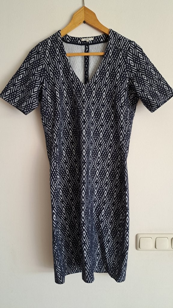 Blauwwitte Sandwich jurk, Kleding | Dames, Blauw, Maat 46/48 (XL) of groter, Ophalen of Verzenden, Zo goed als nieuw