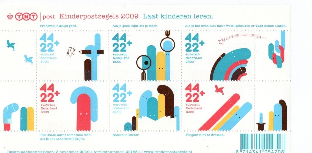 Kinderpostzegels 2009 - Laat kinderen leren, Postzegels en Munten, Postzegels | Nederland, Verzenden, Na 1940, Postfris
