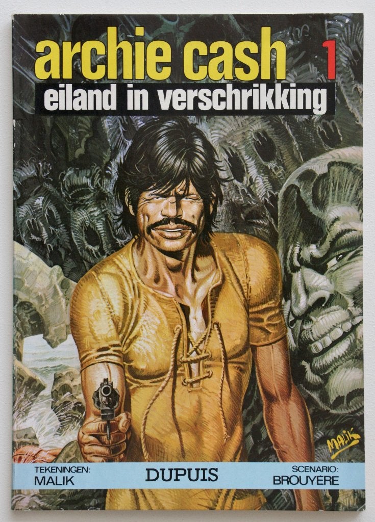 Archie Cash - 1. Eiland in verschrikking (1979), Eén stripboek, Ophalen of Verzenden, Gelezen