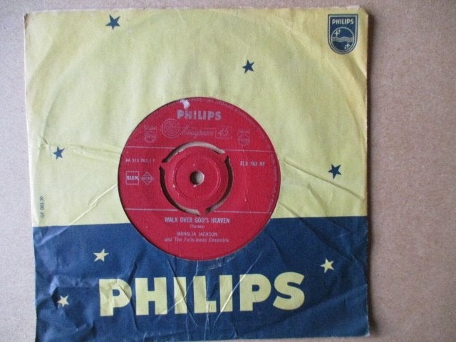s2714 mahalia jackson - walk over gods heaven, Cd's en Dvd's, Vinyl Singles, Ophalen, Gebruikt, Overige genres, 7 inch