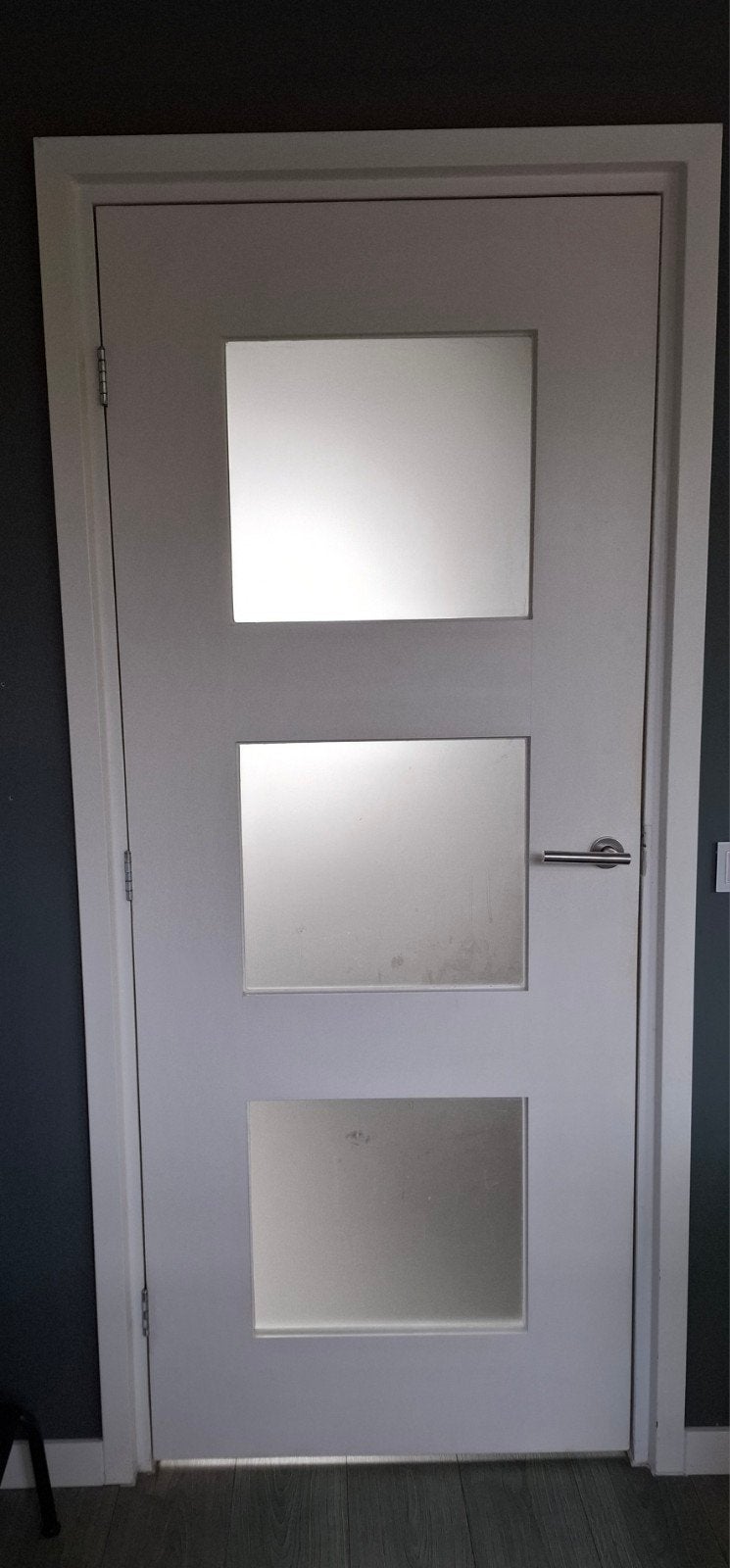 Binnendeur met glaspanelen - 201x82cm, Doe-het-zelf en Verbouw, Ophalen, Gebruikt, 80 tot 100 cm, Binnendeur