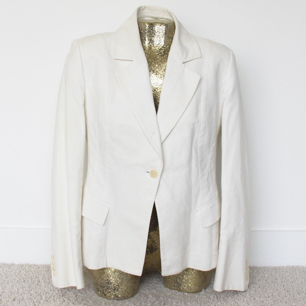 Mooie Erny Van Reijmersdal Blazer - 64 (Maat 42) € 110,-, Wit, Maat 42/44 (L), Ophalen of Verzenden, Zo goed als nieuw