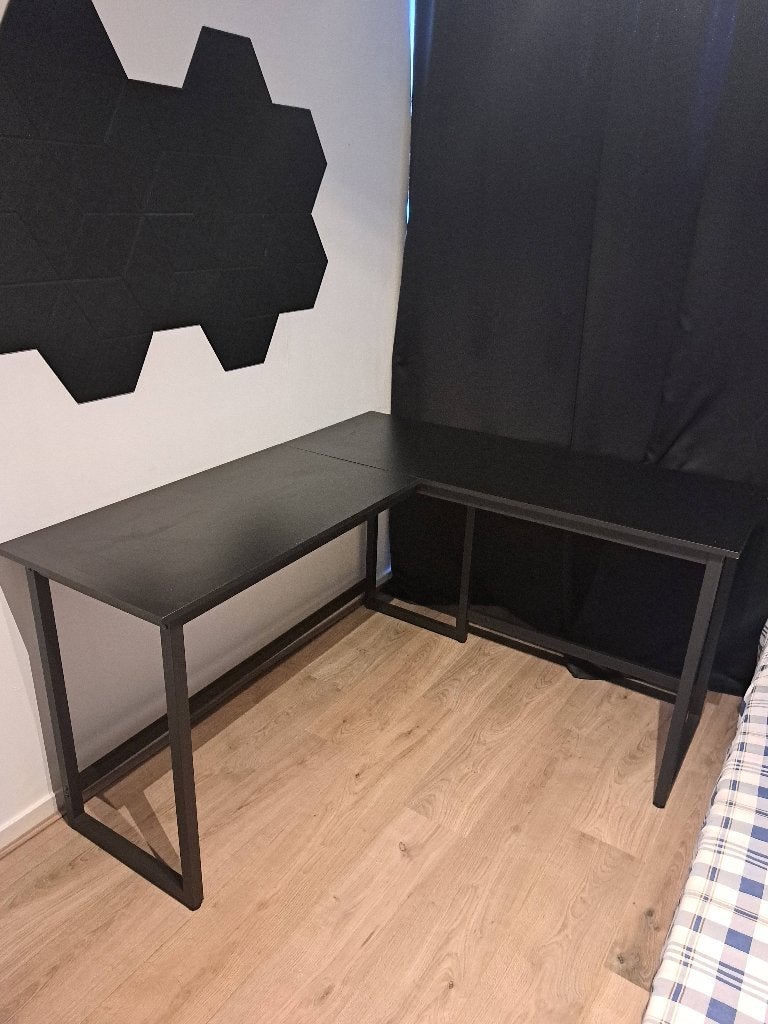 Zwart hoekbureau, Ophalen of Verzenden, Zo goed als nieuw, Zwart, Hoekbureau