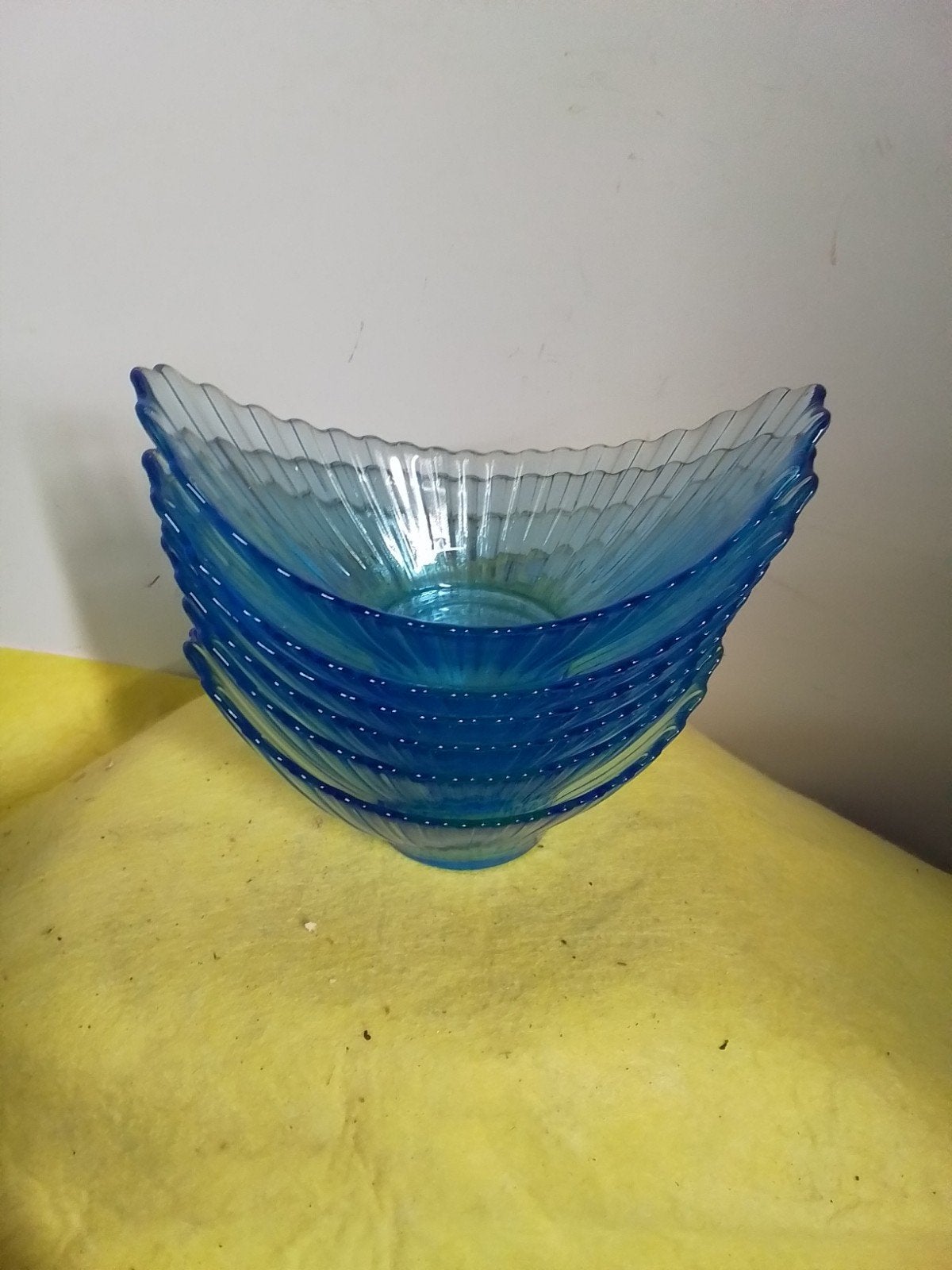 15671) 6 mooie dessert / fruitschaaltjes, Ophalen of Verzenden, Rechthoekig, Glas