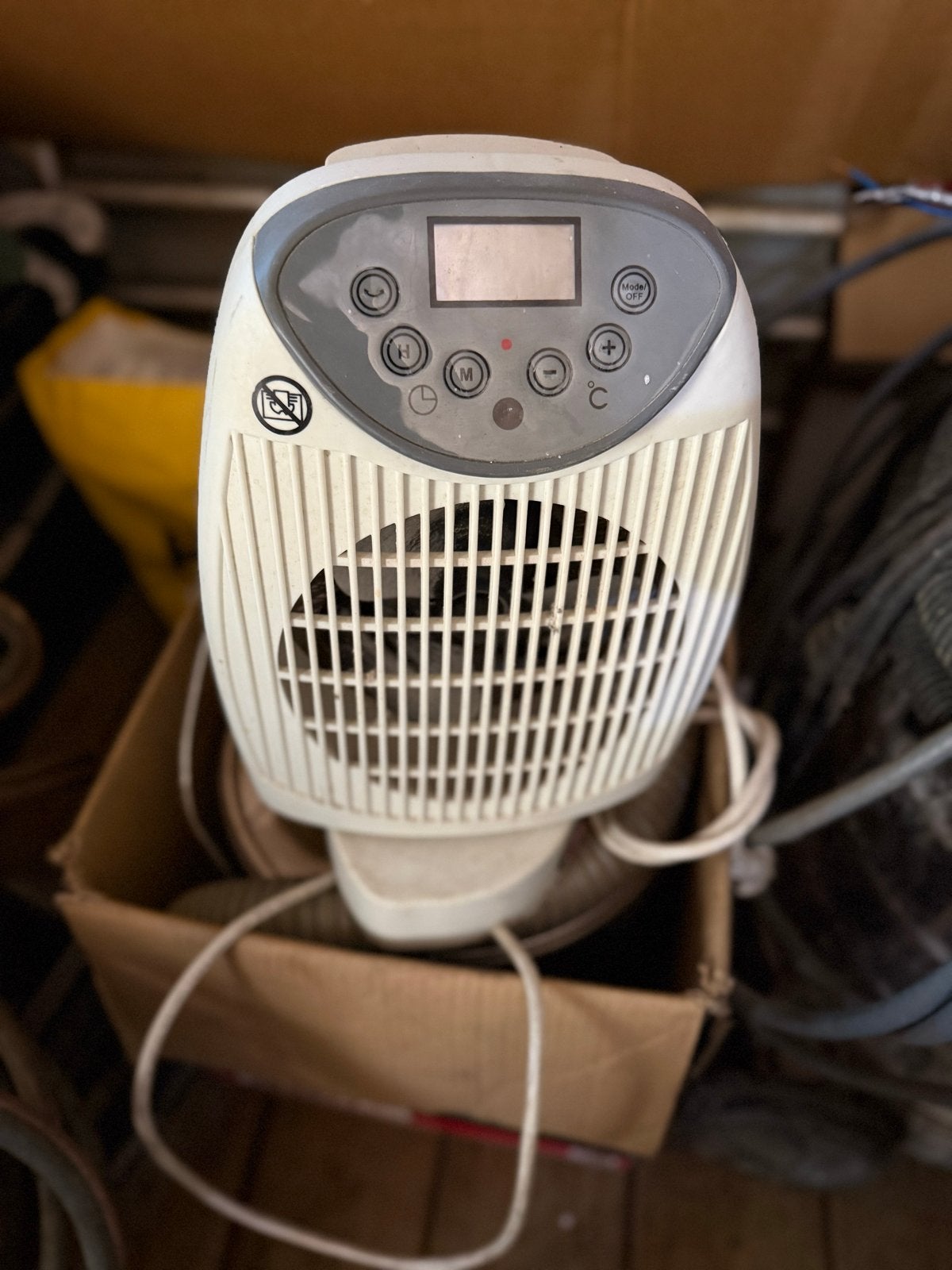 Compacte elektrische kachel/ventilator met display, Ophalen, Gebruikt, Overige