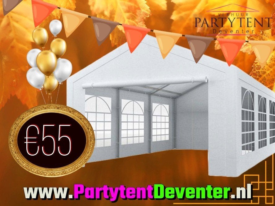Feestje! Party tent tehuur 6x3 + evt statafels/ heaters etc., Ophalen, Nieuw, Verjaardag