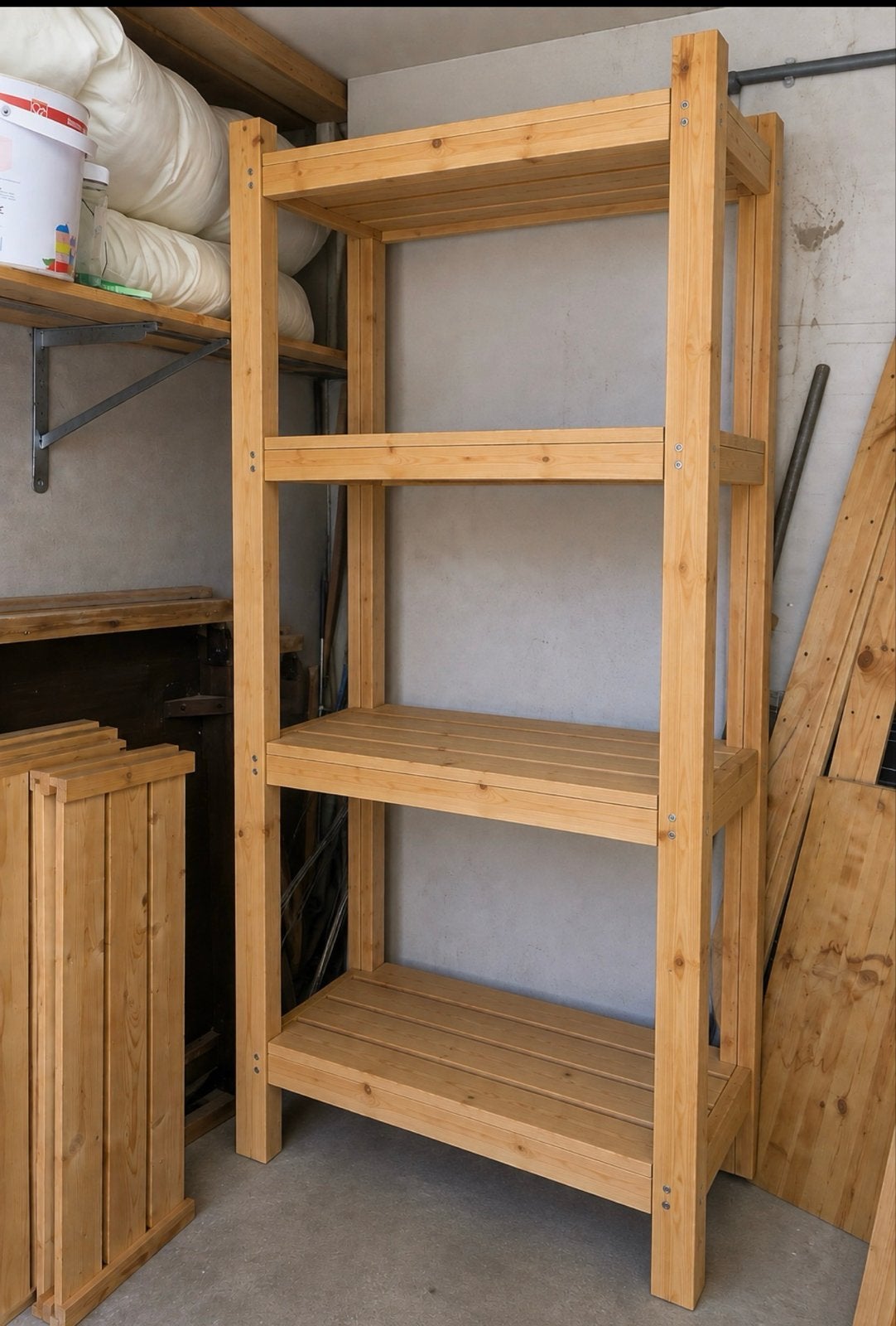 Houten 5-laags opbergrek 36x86x176 cm, Ophalen, Nieuw