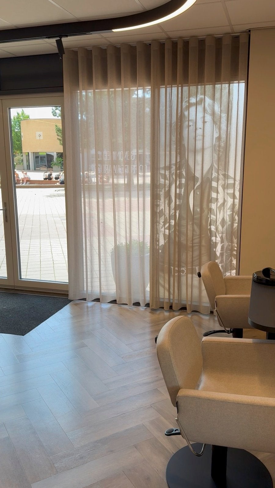 Wave gordijnen. Taupe/ beige, Ophalen, Beige, 150 tot 200 cm, Nieuw