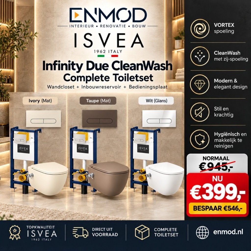 ISVEA Compleet Toiletset van €945 NU €399 | Direct Voorraad, Ophalen of Verzenden, Nieuw, Toilet
