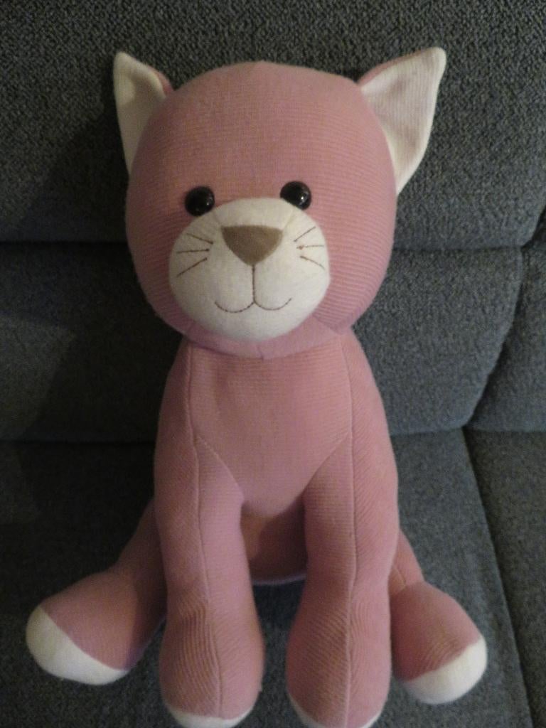 XXL Roze met witte/creme-kleurige Kat of poes van Hema, Ophalen of Verzenden, Zo goed als nieuw