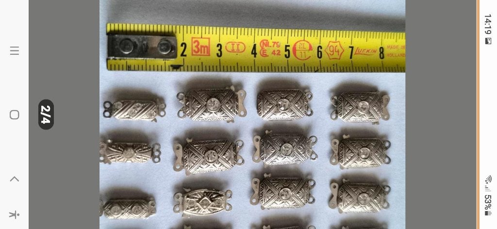 ZILVER - ZILVEREN SLOTJES 19 STUKS 2e GEH. ZILVER 100,-, Antiek en Kunst, Verzenden, Zilver