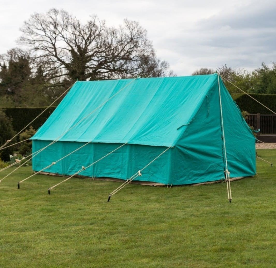 Wo2 stijl canvas tent, Ophalen