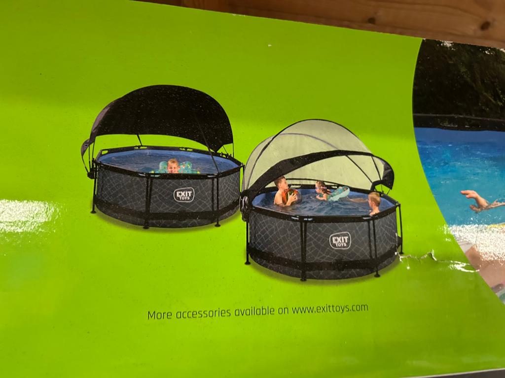 Zwembad Exit 244x76 cm met overkapping, Tuin en Terras, Zwembaden, Ophalen, Rond, Zo goed als nieuw, Opzetzwembad