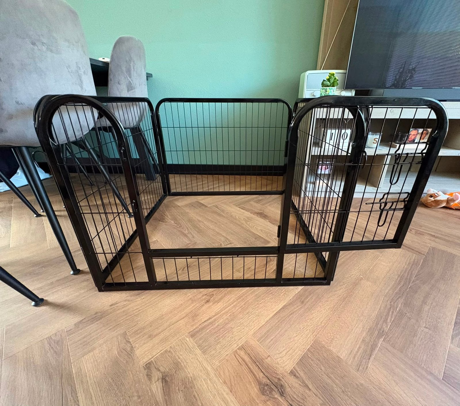 Puppyren/hondenren, Dieren en Toebehoren, Hondenhokken, Ophalen, Hondenkennel, Minder dan 65 cm, Zo goed als nieuw