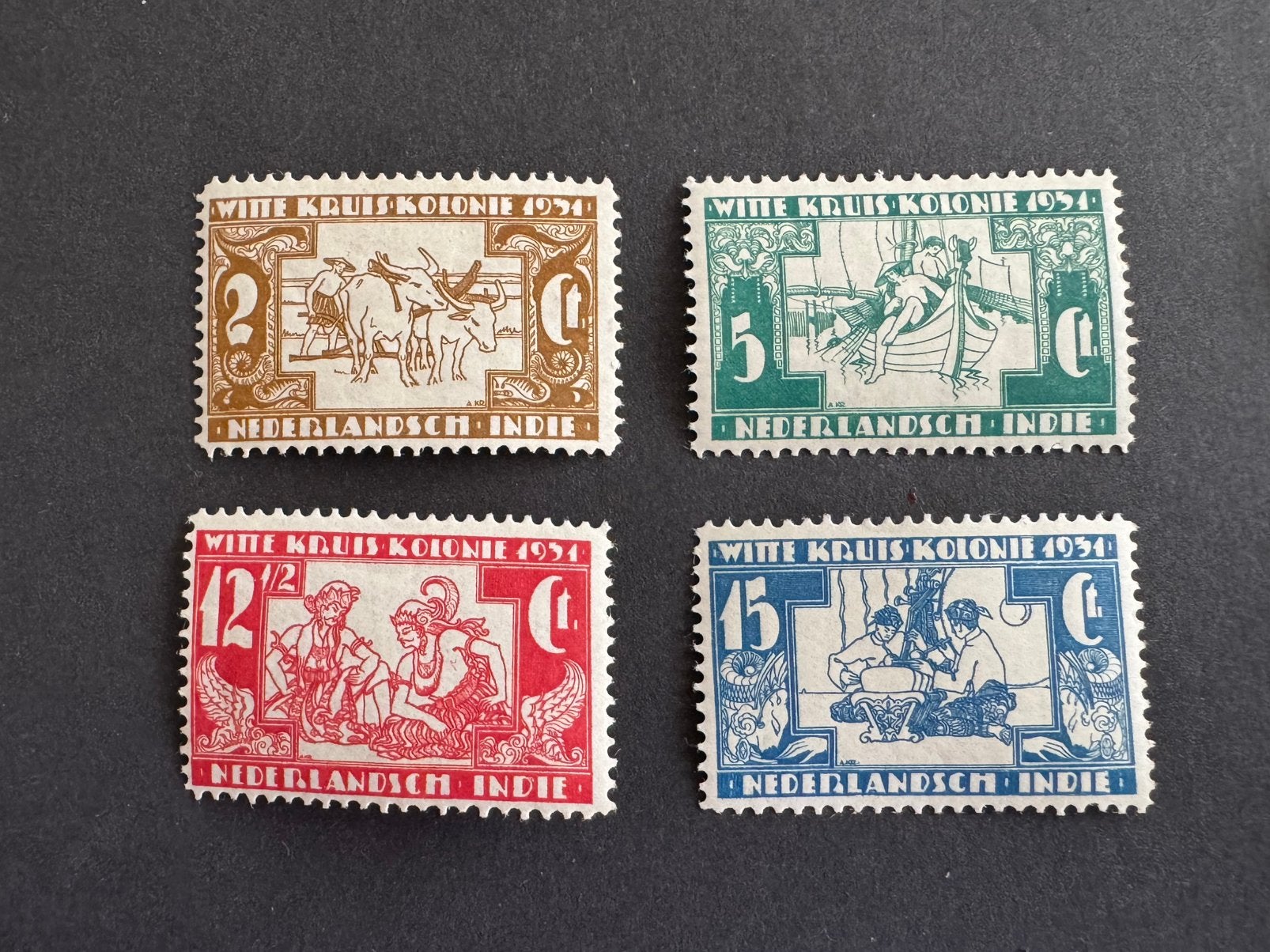 Nederlands Indie 1931 Witte Kruis NVPH nr 172-175 postfris, Verzenden, Postfris, Nederlands-Indië