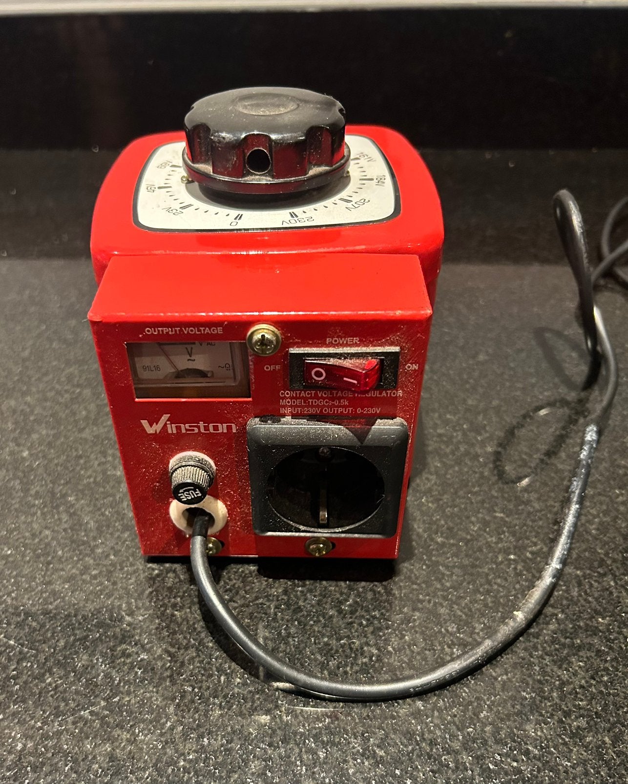 TDGC2-0.5K Variac Spanningsregelaar 0–230V 500VA, Ophalen of Verzenden, Zo goed als nieuw
