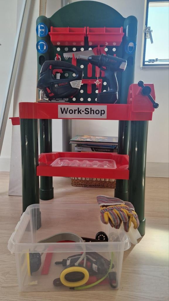 Bosch Werkbank Speelgoed met Gereedschap, Ophalen, Gebruikt, Jongen of Meisje