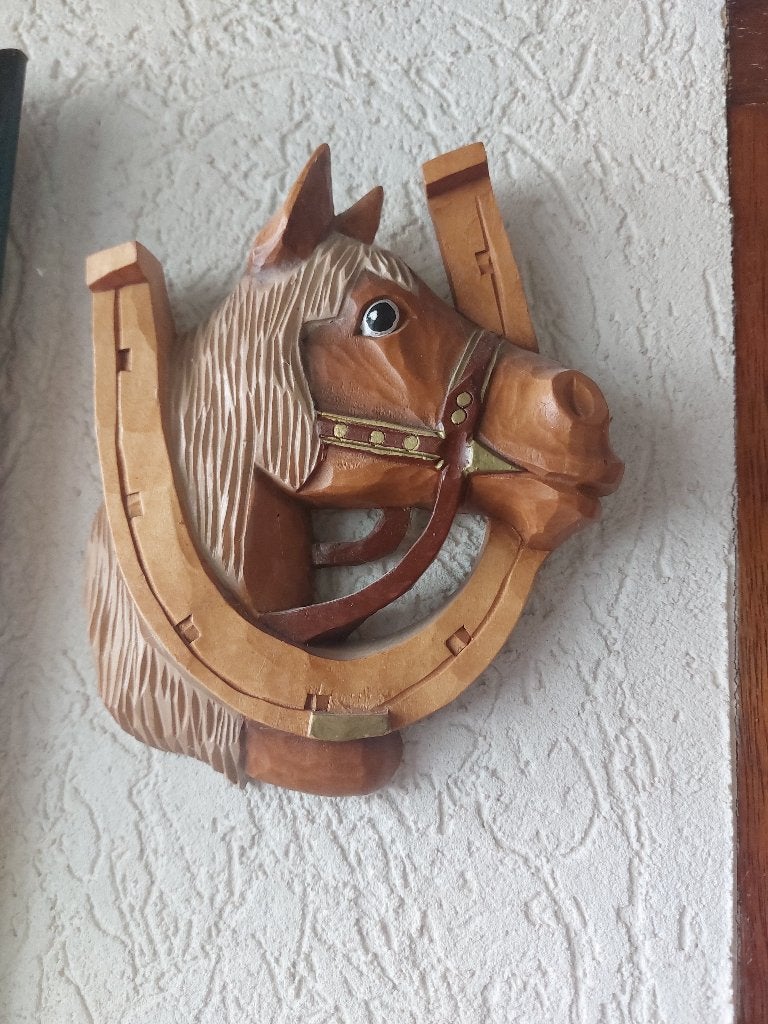 houtsnijwerk van paarden, Antiek en Kunst, Ophalen, Handgemaakt, Zoogdier, 20 - 50 cm