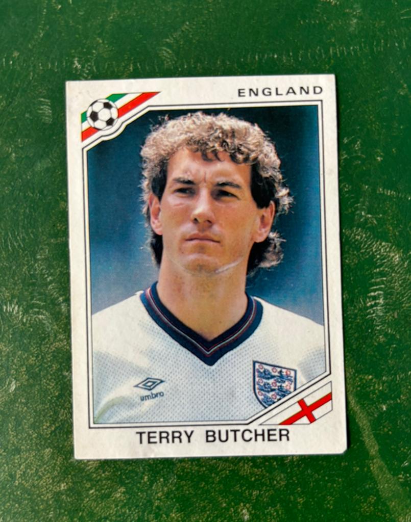 Panini plaatje Terry Butcher Engeland WK 1986, Ophalen of Verzenden, Zo goed als nieuw