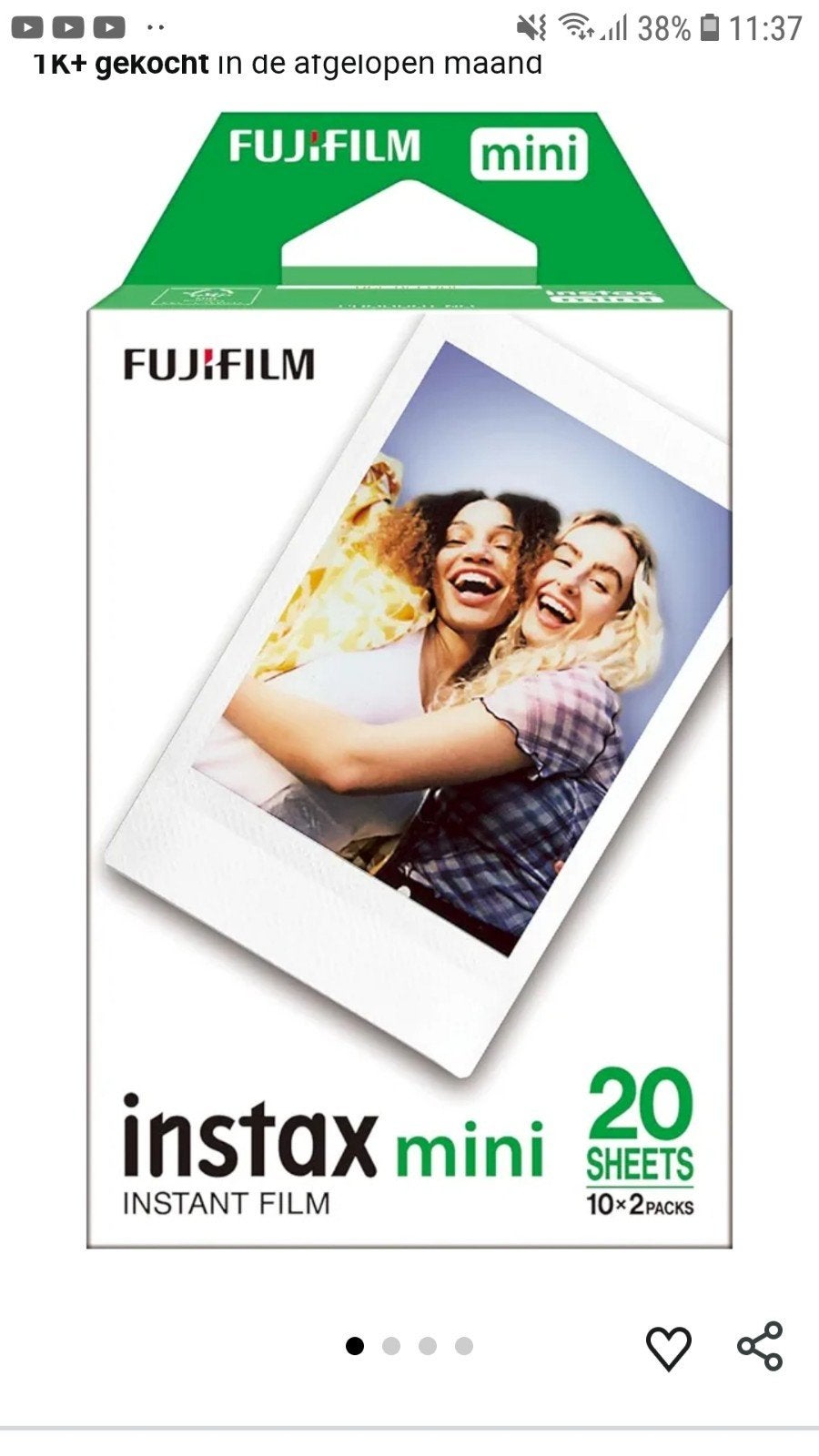 Instax mini 20 sheets nieuw!, Ophalen of Verzenden, Nieuw