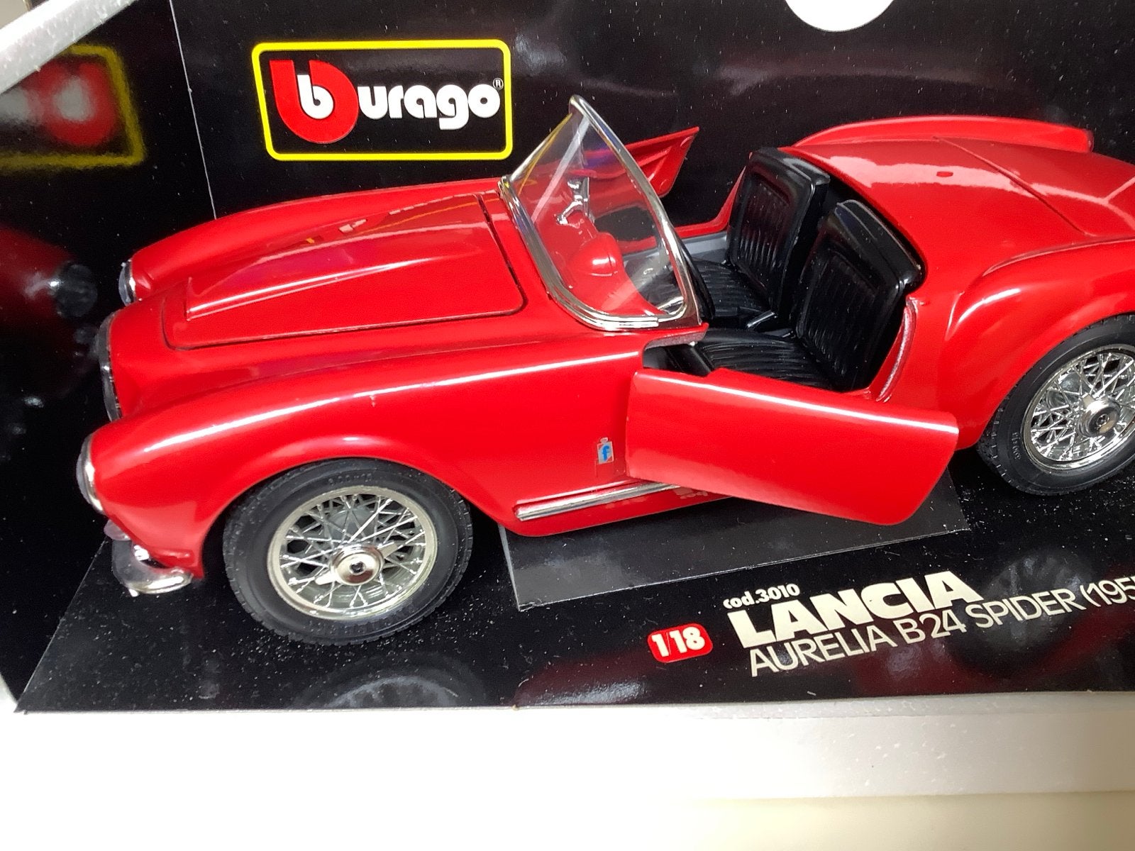 Burago Lancia Aurelia B24 Spider (1955) - Nieuw in OVP, Ophalen of Verzenden, Nieuw, Auto, Bburago