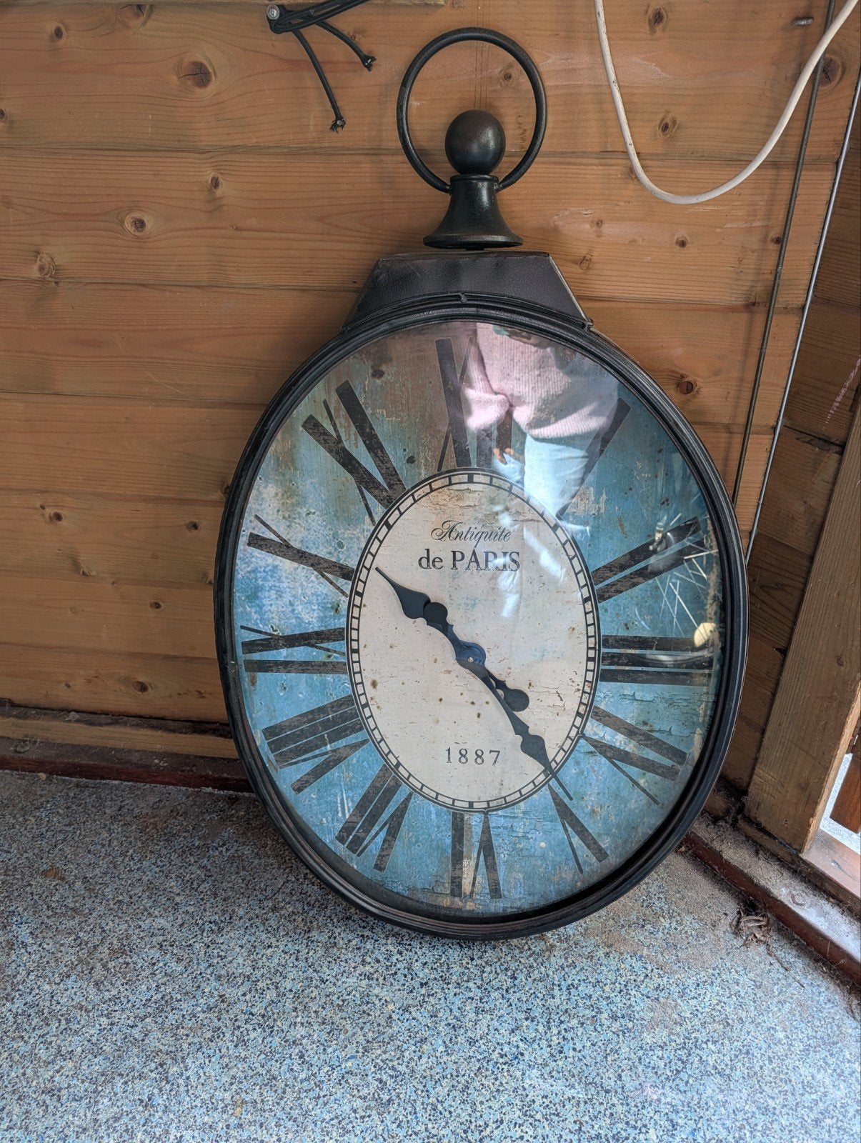 Grote Antieke Zakhorloge Wandklok - "Antiquité de Paris", Antiek en Kunst, Ophalen