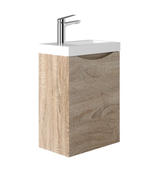 NIEUW! toiletmeubel, licht eiken, waskom+onderkast, Mela 40, Ophalen of Verzenden, Nieuw