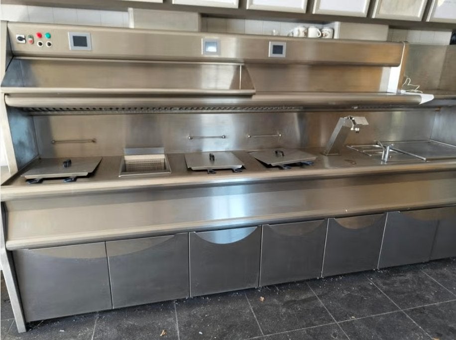 Bakwand met friteuses, Ophalen, Gebruikt, Fornuis, Frituur en Grillen