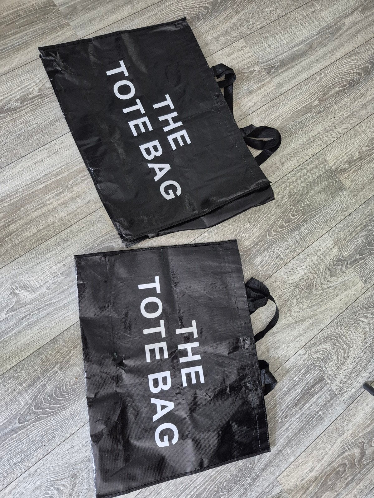 Set van 2 'The Tote Bag' shoppers - Zwart, Ophalen of Verzenden