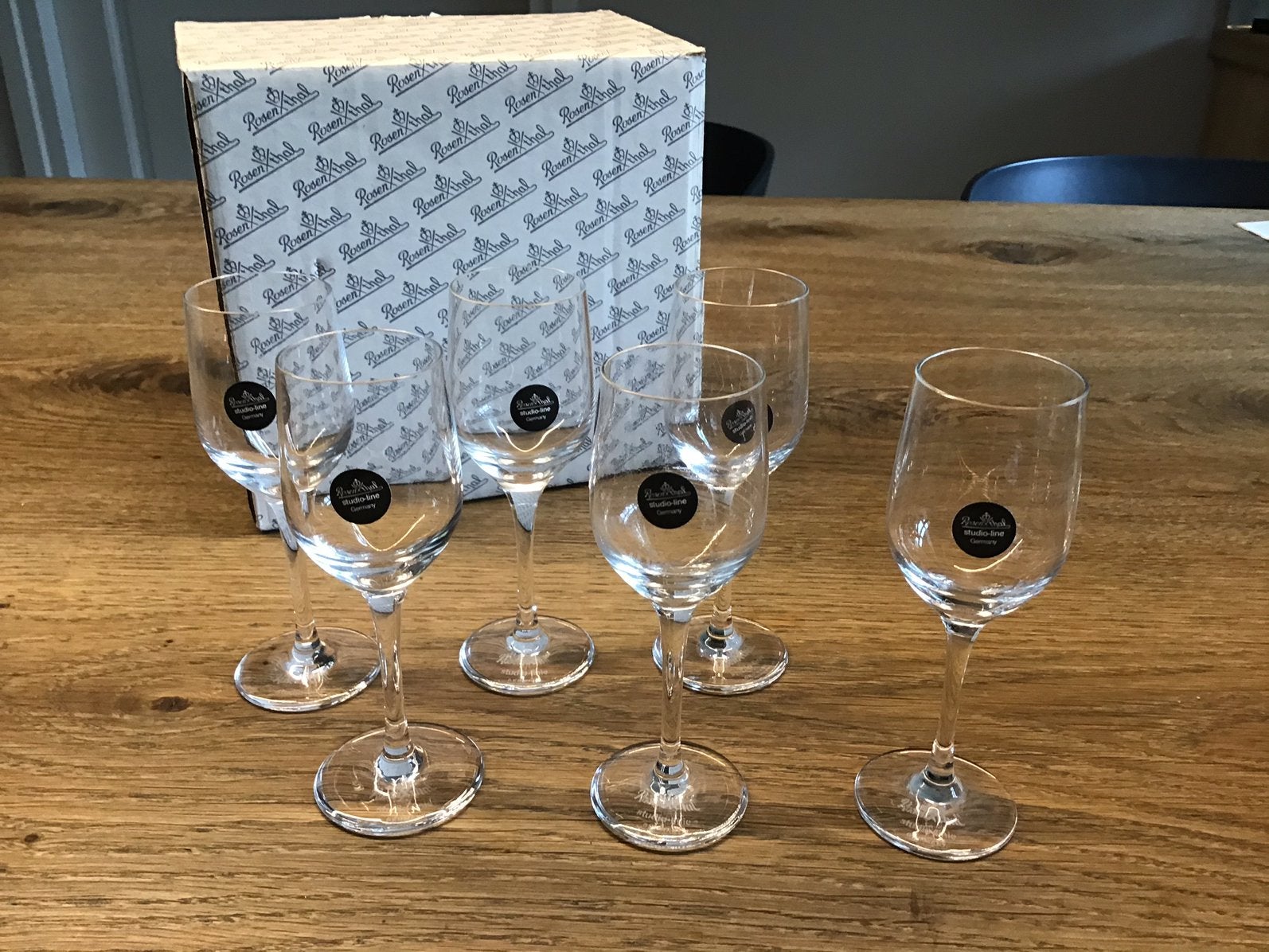 “ROSENTHAL STUDIO LINE” 6 LIQUEUR GLAASJES NIEUW IN DE DOOS, Ophalen
