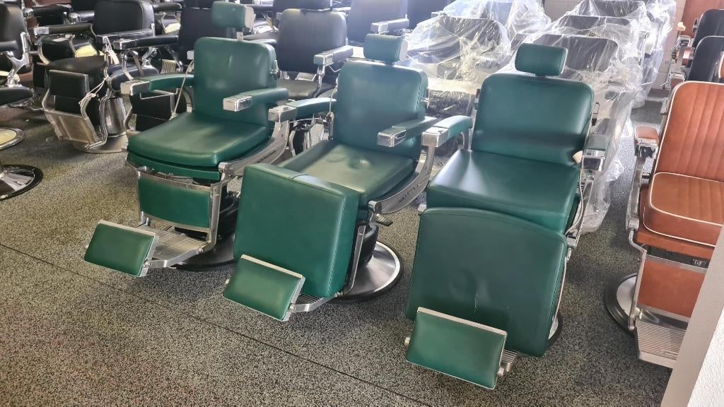 belmont barber chair heren kappersstoel barbier scheerstoel, Ophalen, Gebruikt, Vijf, Zes of meer stoelen