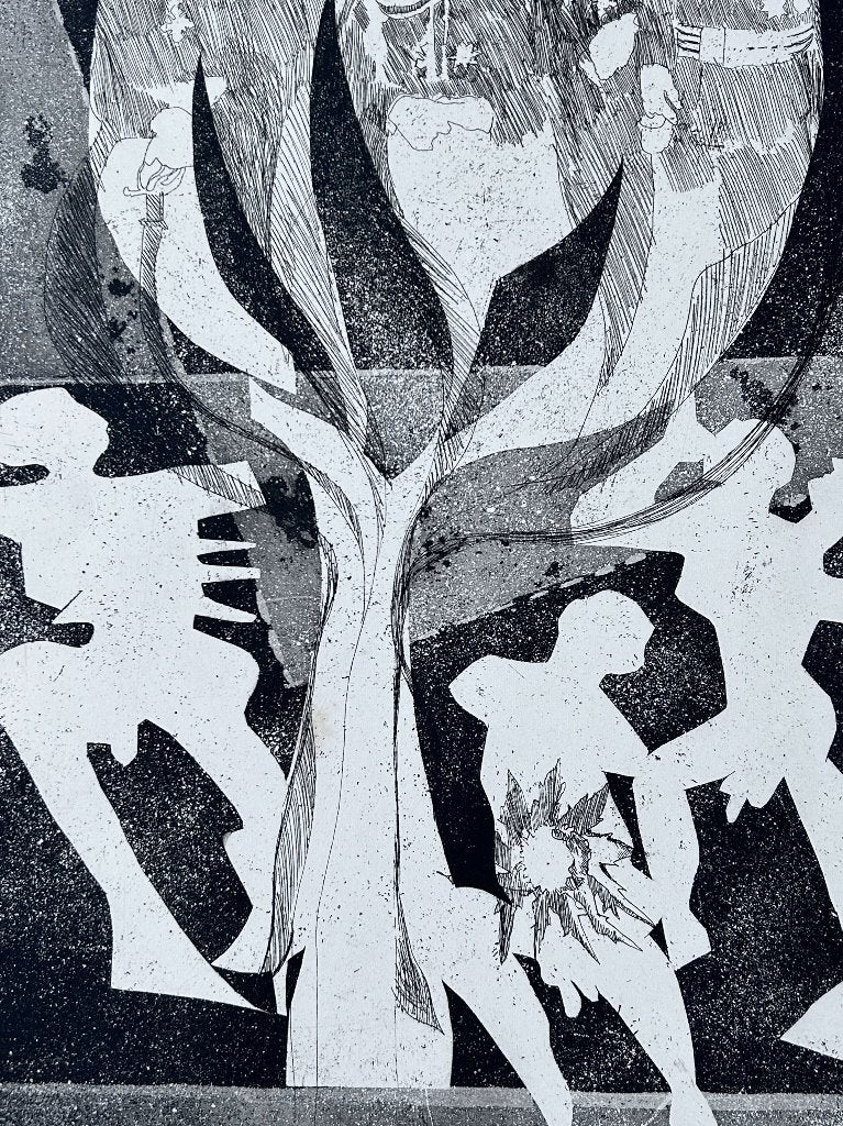 Ets Andreo   ZOMEROPRUIMING, Antiek en Kunst, Kunst | Litho's en Zeefdrukken, Origineel, Ophalen of Verzenden, Ets