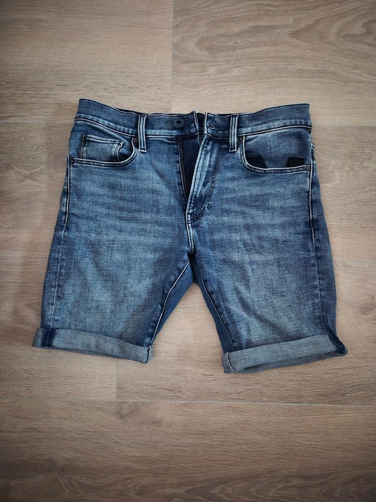 G star 3301 heren slim jeans short, Ophalen of Verzenden, Nieuw, Blauw, W33 - W34 (confectie 48/50)