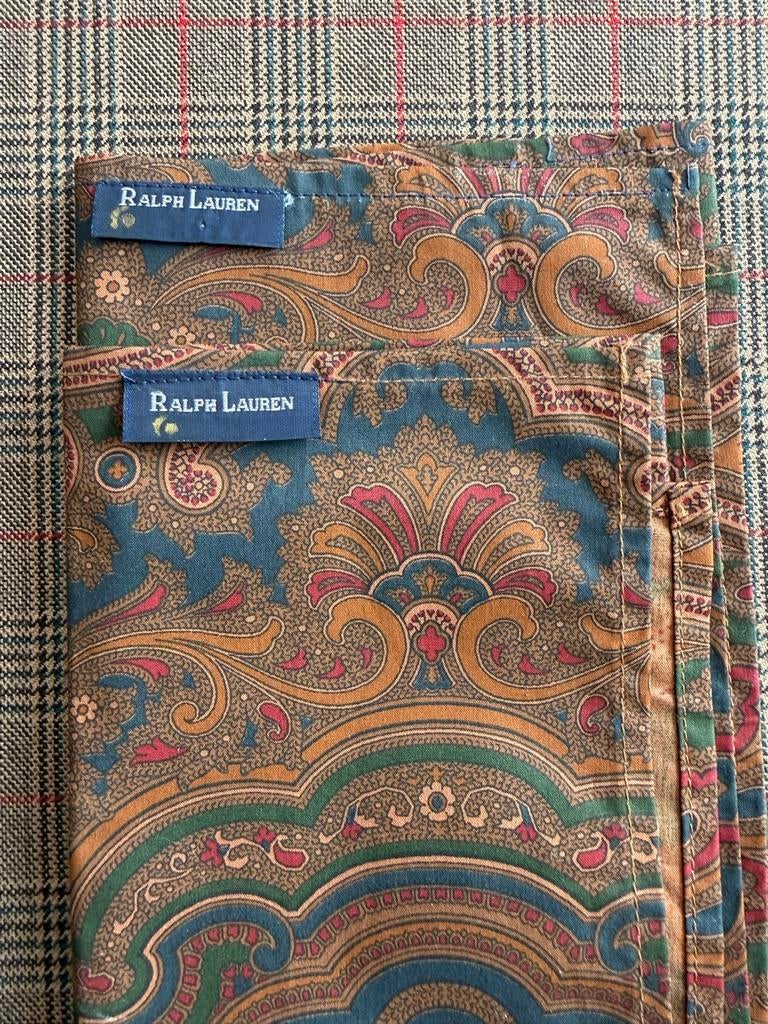 Ralph lauren stof 50 x 50 cm servetten, tafelkleed, bandana, Ophalen of Verzenden, Nieuw, Maat 36 (S), Sjaal