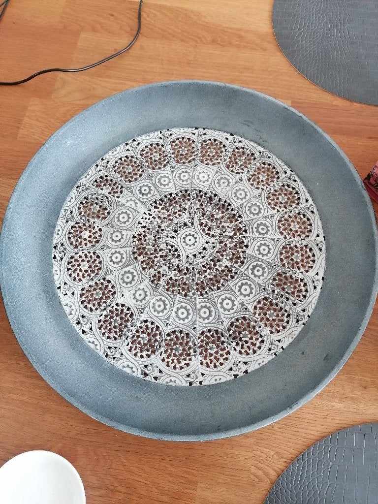 dienblad, Ophalen, Zo goed als nieuw, Rond, Metaal