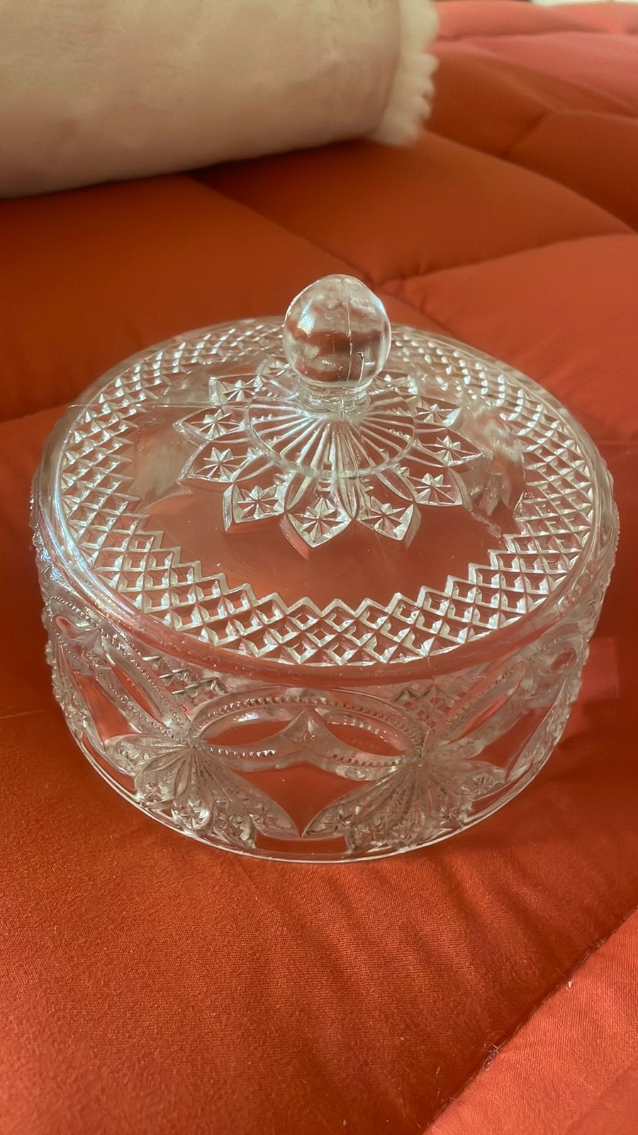 Glazen stolp 15cm., Glas, Ophalen of Verzenden, Gebruikt, Geslepen