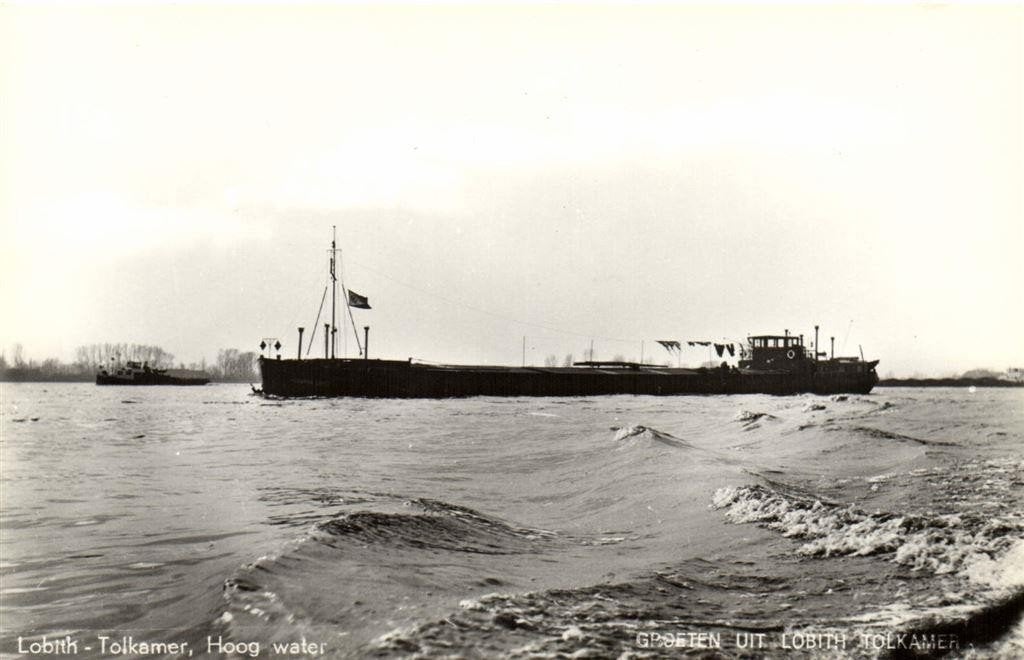 Lobith - Tolkamer, Hoog water - Groeten uit Lobith Tolkamer, Ophalen of Verzenden, 1960 tot 1980, Ongelopen, Gelderland